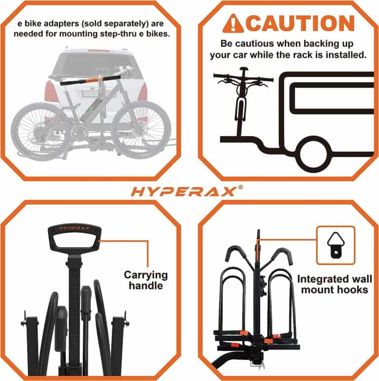 HYPERAX Volt Series -E Bike Hitch Mounted Platform Style 2 Bikes Carrier Review