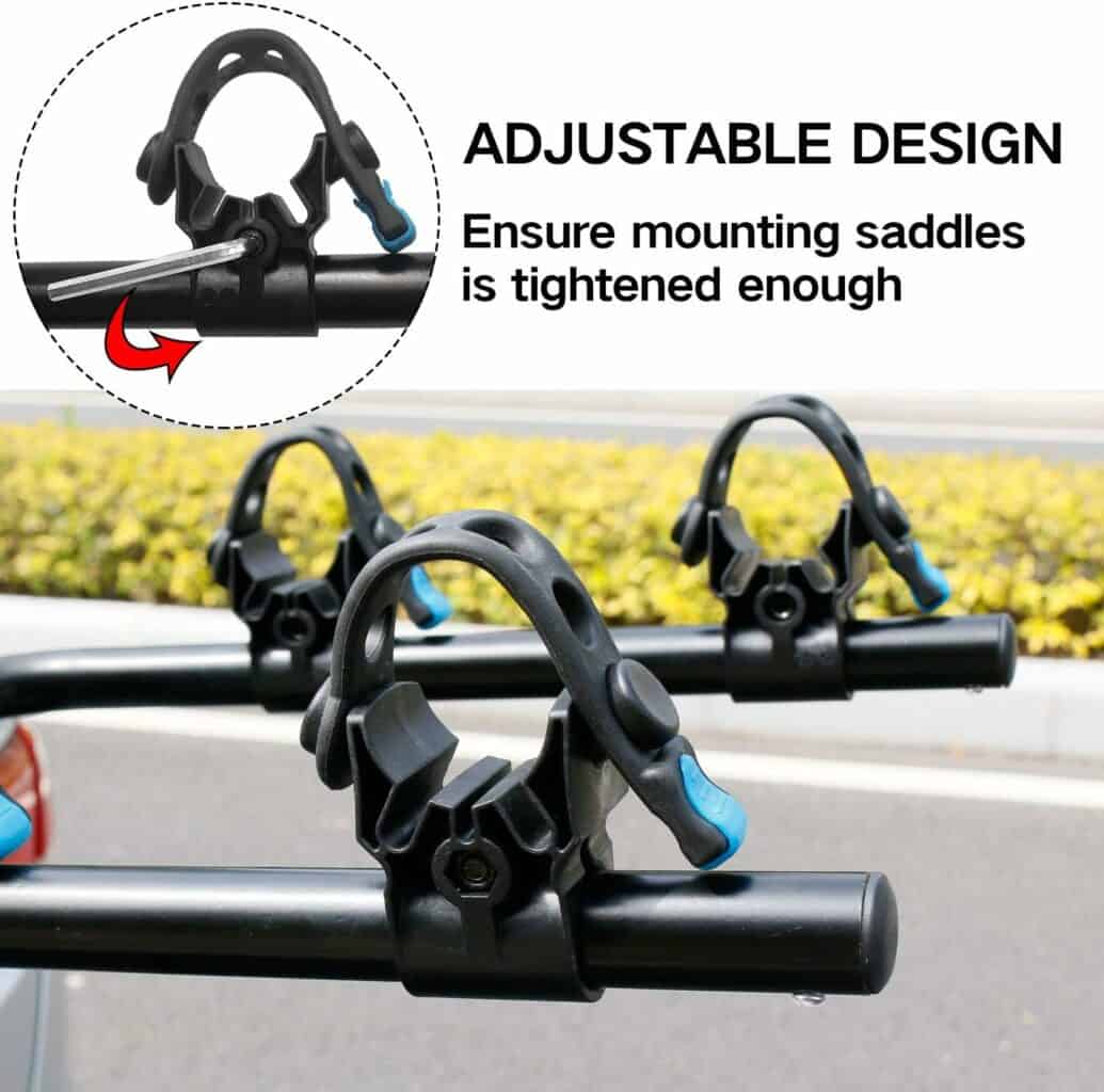 Leader Accessories Hitch Mounted 2 Bike Rack Bicycle Carrier Racks Foldable Rack for Cars, Trucks, SUVs and Minivans with 2 Hitch Receiver