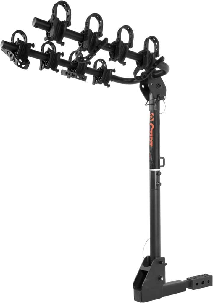 CURT 18030 Extendable Trailer Hitch Bike Rack Mount, Fits 1-1/4, 2-Inch Receiver, 2 or 4 Bicycles, Black