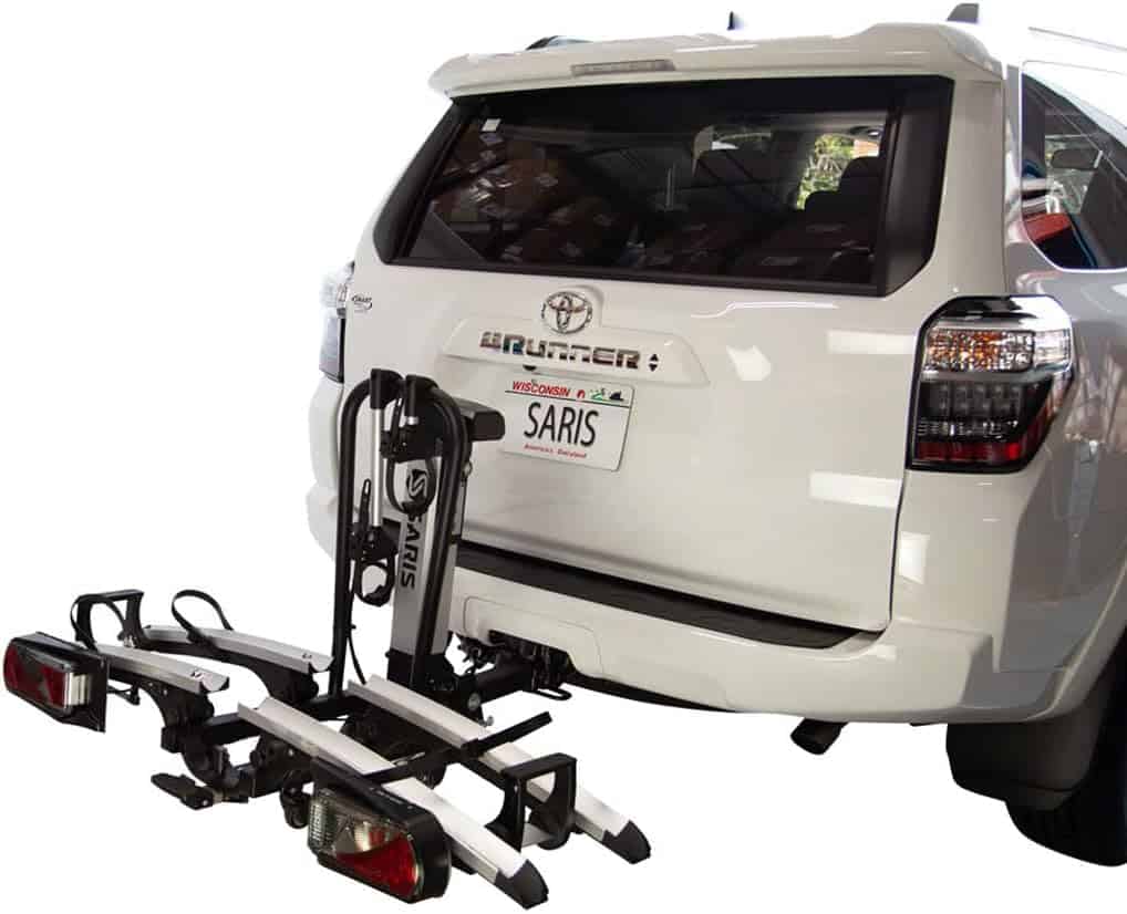 Saris Door County 2 Bike Motorized Hitch Rack Electric Hitch Lift for Easy Loading Built-in Tilt and Electric Rear Lights