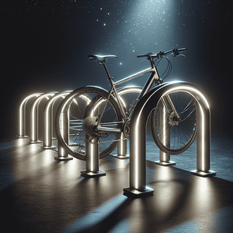 Are There Bike Racks With Built-in Lights For Nighttime Visibility?